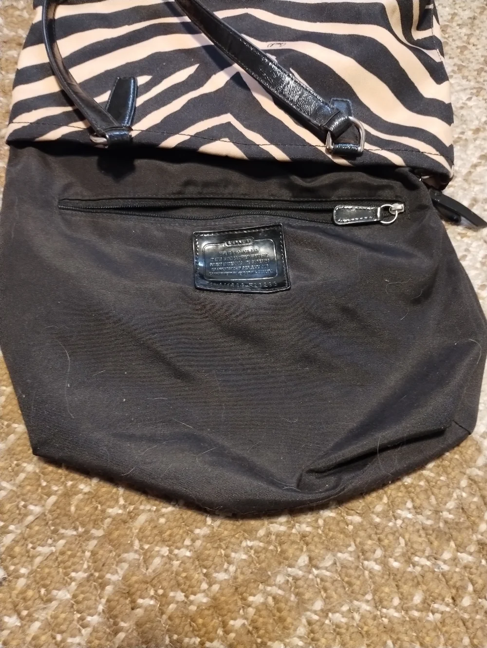 COACH Signature zebra print tote VINTAGE - Picture 9 of 9